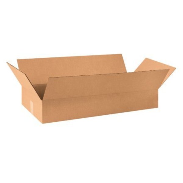 Box Packaging Flat Cardboard Corrugated Boxes, 30"L x 12"W x 6"H, Kraft 30126